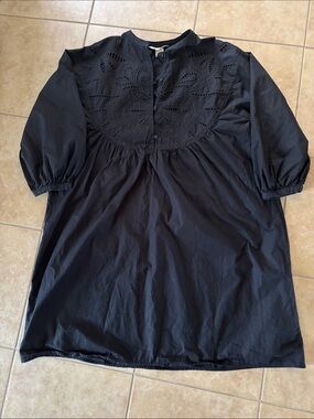 H&M Eyelet Yoke Popover Dress